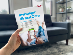 hand holding a bag of invisalign virtual care